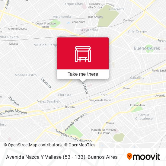 Avenida Nazca Y Vallese (53 - 133) map
