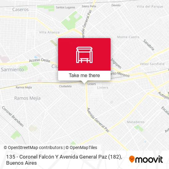 135 - Coronel Falcón Y Avenida General Paz (182) map