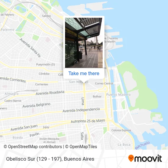 Obelisco Sur (129 - 197) map