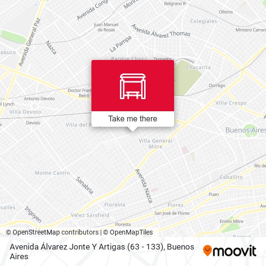 Avenida Álvarez Jonte Y Artigas (63 - 133) map