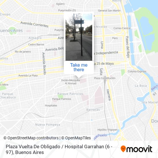Mapa de Plaza Vuelta De Obligado / Hospital Garrahan (6 - 97)