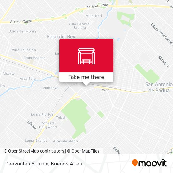 Cervantes Y Junín map