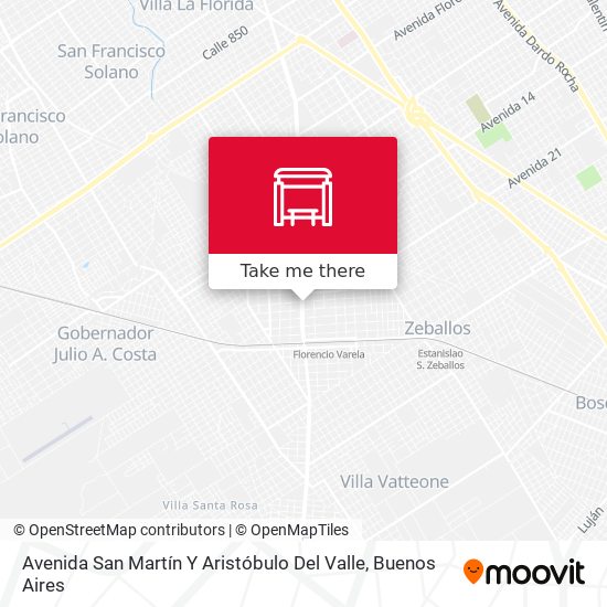 Avenida San Martín Y Aristóbulo Del Valle map