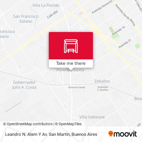 Leandro N. Alem Y Av. San Martín map