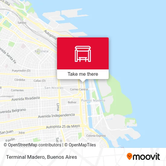 Terminal Madero map