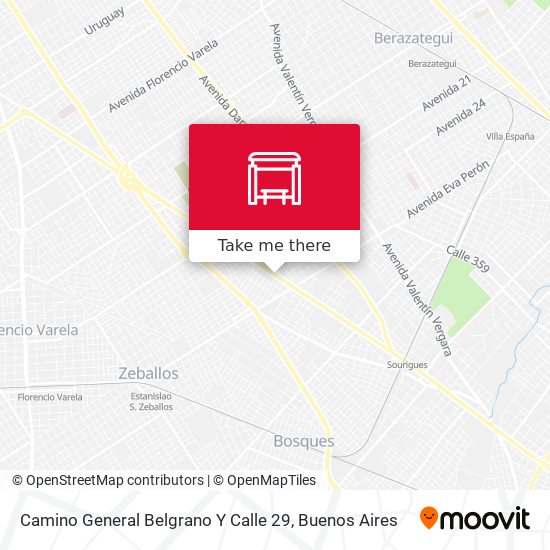 Camino General Belgrano Y Calle 29 map