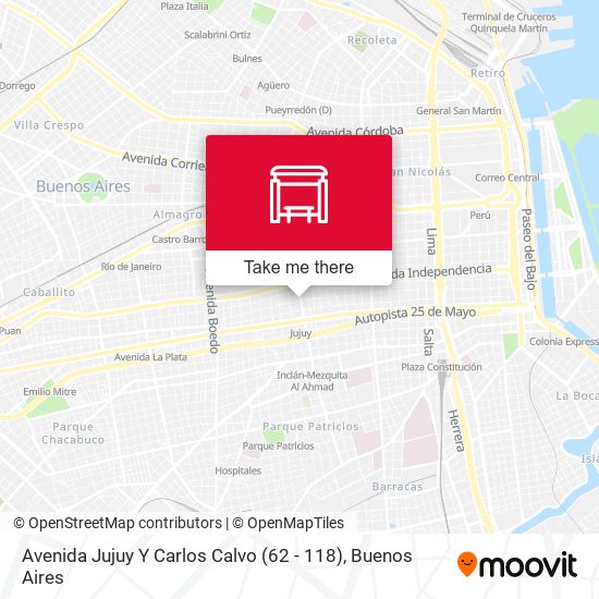 Avenida Jujuy Y Carlos Calvo (62 - 118) map