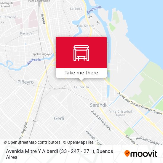 Mapa de Avenida Mitre Y Alberdi (33 - 247 - 271)