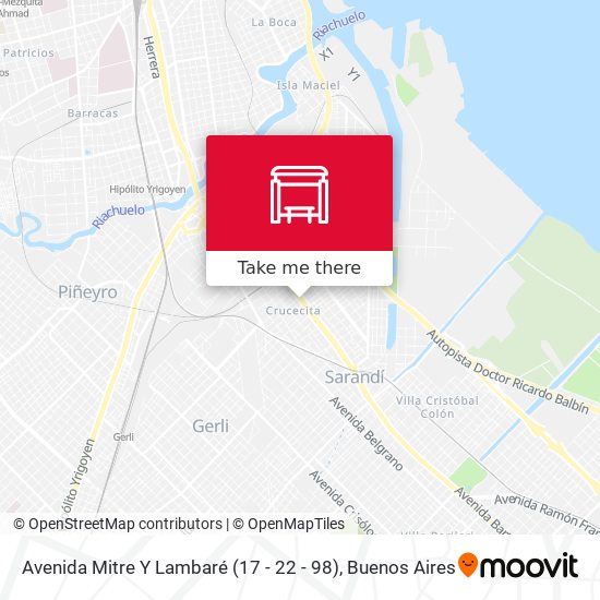 Mapa de Avenida Mitre Y Lambaré (17 - 22 - 98)