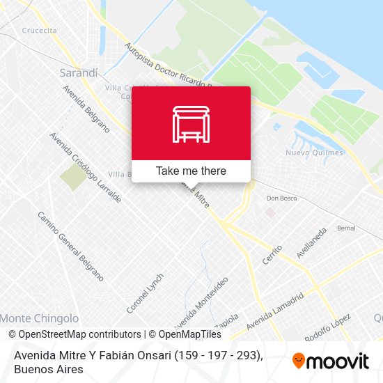 Avenida Mitre Y Fabián Onsari (159 - 197 - 293) map