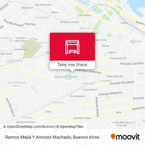 Mapa de Ramos Mejía Y Antonio Machado