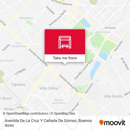 Avenida De La Cruz Y Cañada De Gómez map