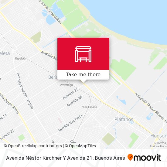 Avenida Néstor Kirchner Y Avenida 21 map