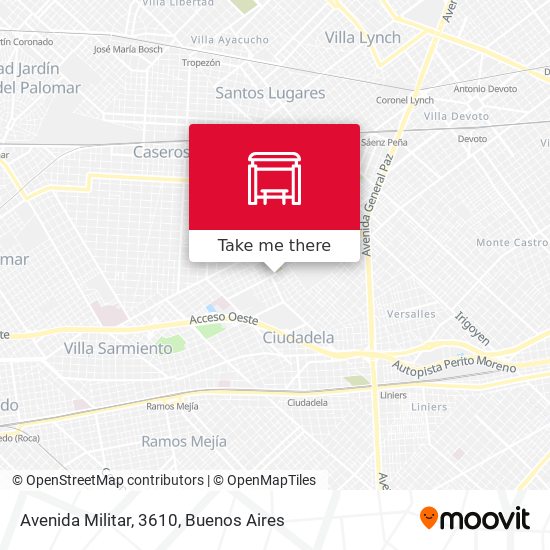 Mapa de Avenida Militar, 3610