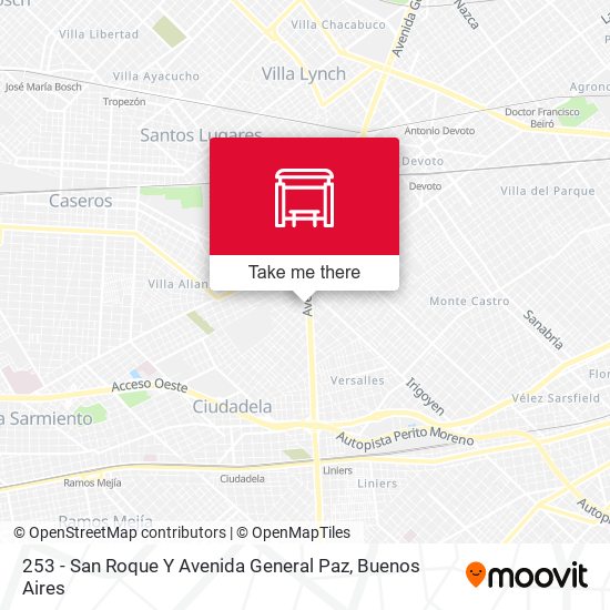 253 - San Roque Y Avenida General Paz map