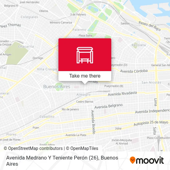 Mapa de Avenida Medrano Y Teniente Perón (26)