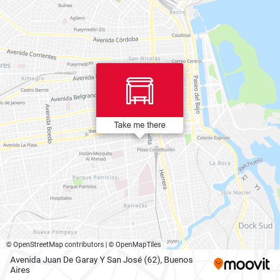 Avenida Juan De Garay Y San José (62) map