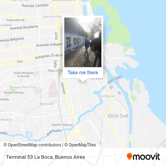 Terminal 53 La Boca map