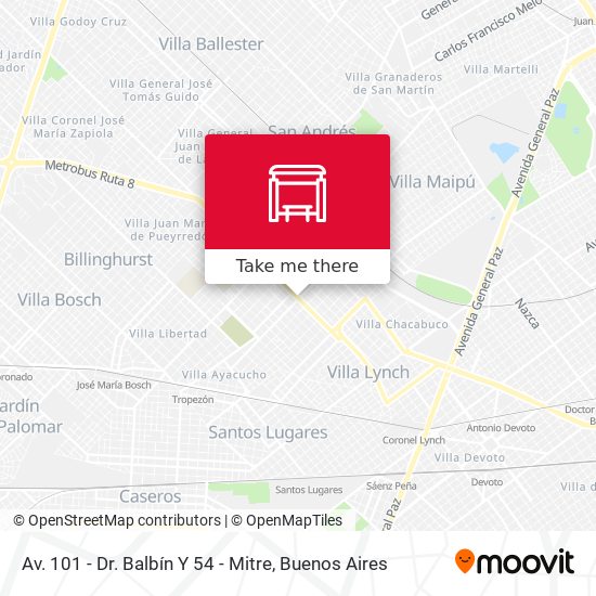 Av. 101 - Dr. Balbín Y 54 - Mitre map