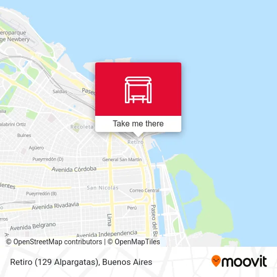 Retiro (129 Alpargatas) map