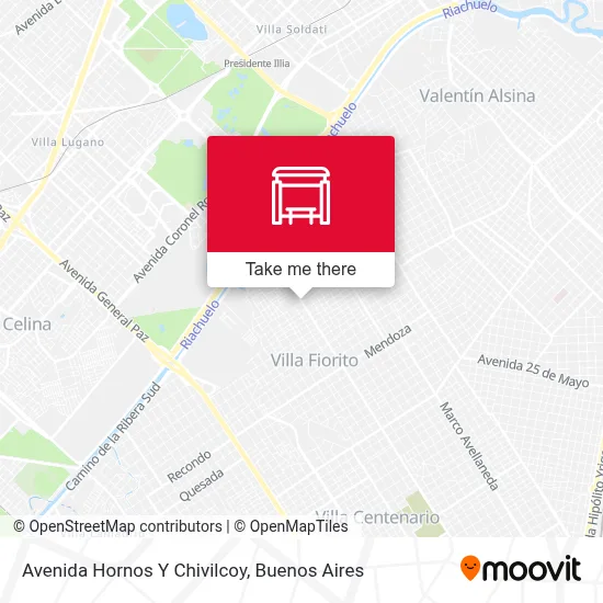 Avenida Hornos Y Chivilcoy map