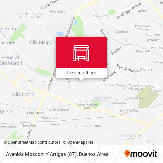 Mapa de Avenida Mosconi Y Artigas (87)