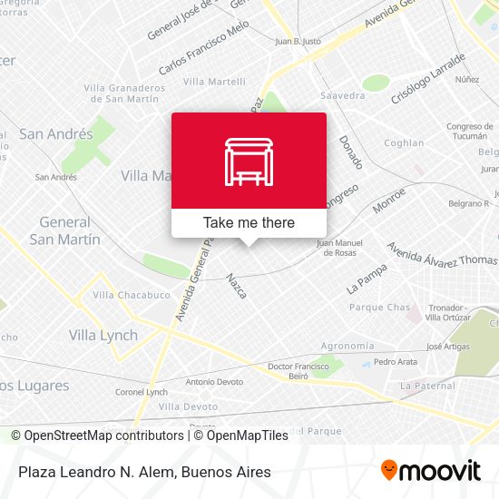 Plaza Leandro N. Alem map