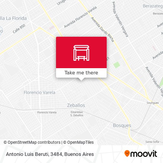 Antonio Luis Beruti, 3484 map