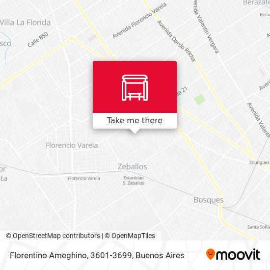 Florentino Ameghino, 3601-3699 map