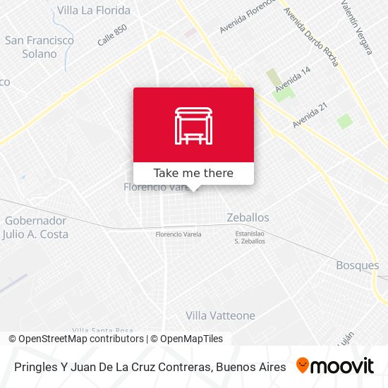 Mapa de Pringles Y Juan De La Cruz Contreras