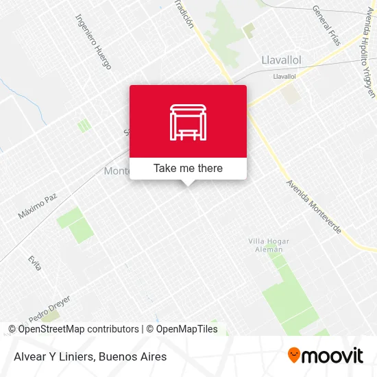 Alvear Y Liniers map