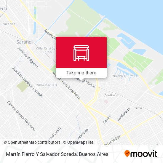 Martín Fierro Y Salvador Soreda map