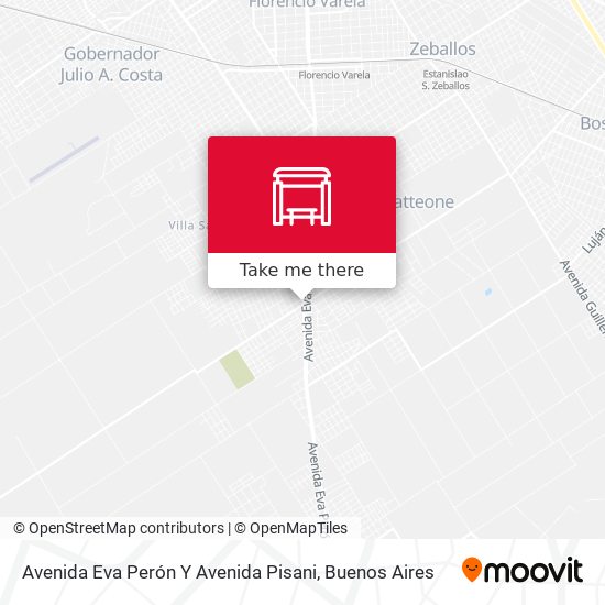 Avenida Eva Perón Y Avenida Pisani map