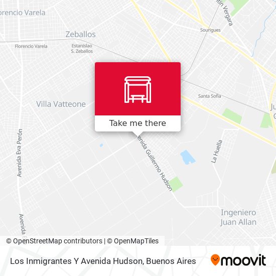 Los Inmigrantes Y Avenida Hudson map