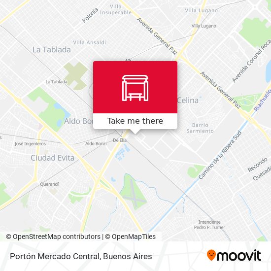 Portón Mercado Central map