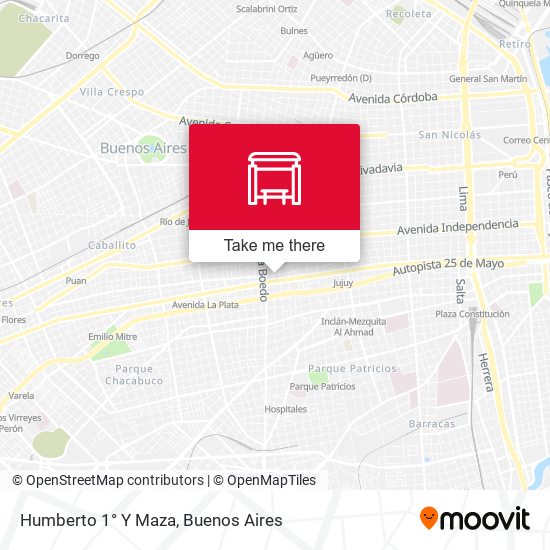 Humberto 1° Y Maza map