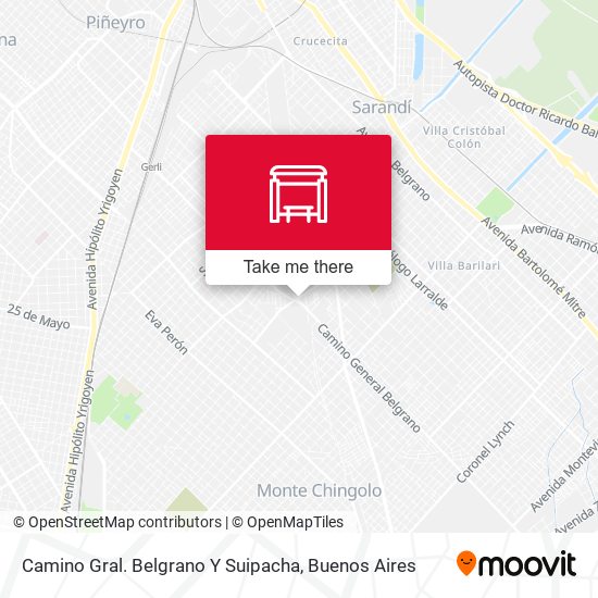 Camino Gral. Belgrano Y Suipacha map