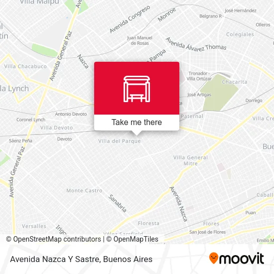 Mapa de Avenida Nazca Y Sastre