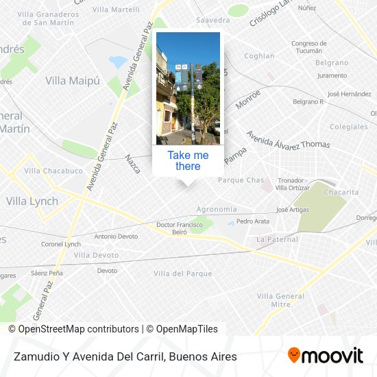 Zamudio Y Avenida Del Carril map