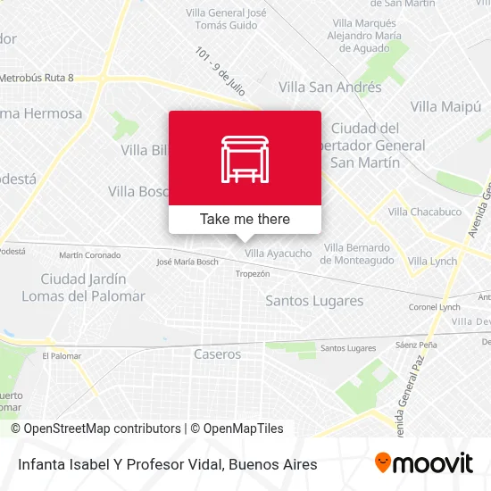 Infanta Isabel Y Profesor Vidal map