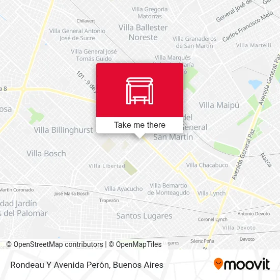 Rondeau Y Avenida Perón map