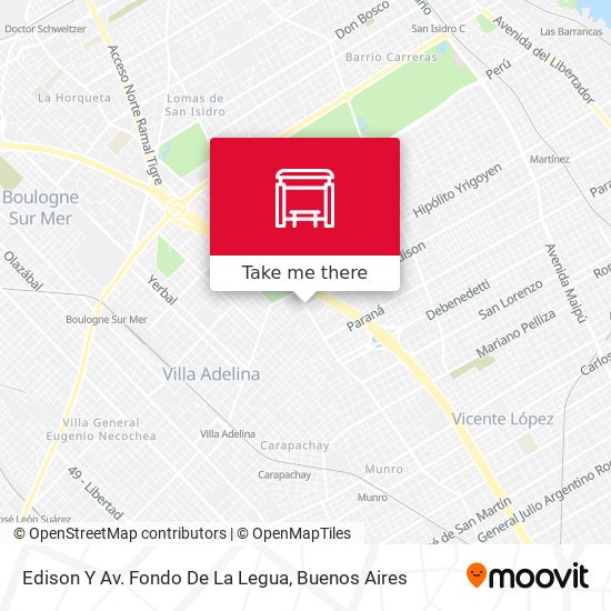 Mapa de Edison Y Av. Fondo De La Legua