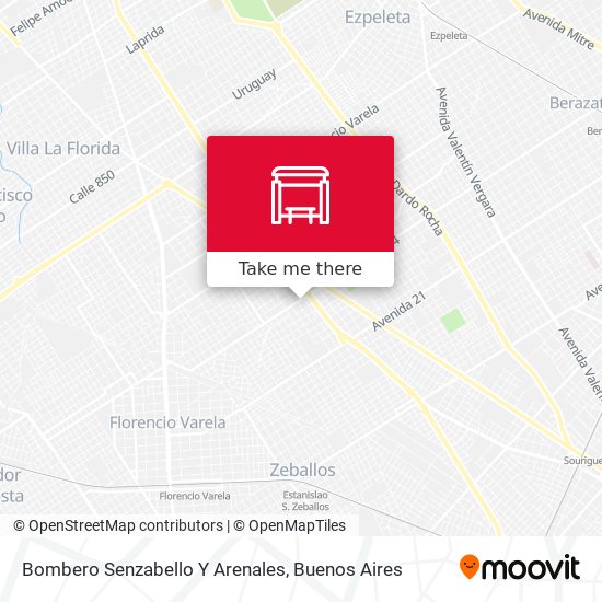 Mapa de Bombero Senzabello Y Arenales