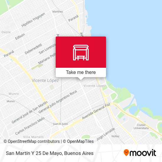 San Martín Y 25 De Mayo map