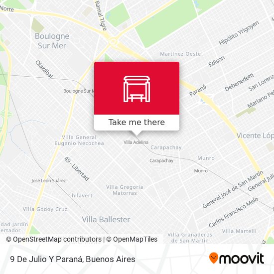 9 De Julio Y Paraná map