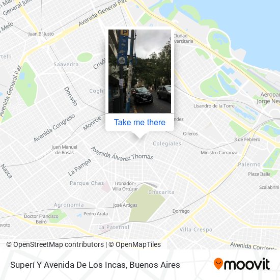 Mapa de Superí Y Avenida De Los Incas