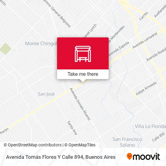 Mapa de Avenida Tomás Flores Y Calle 894