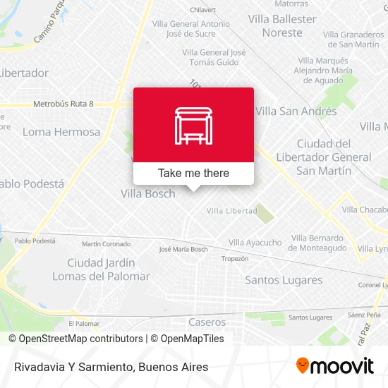 Rivadavia Y Sarmiento map