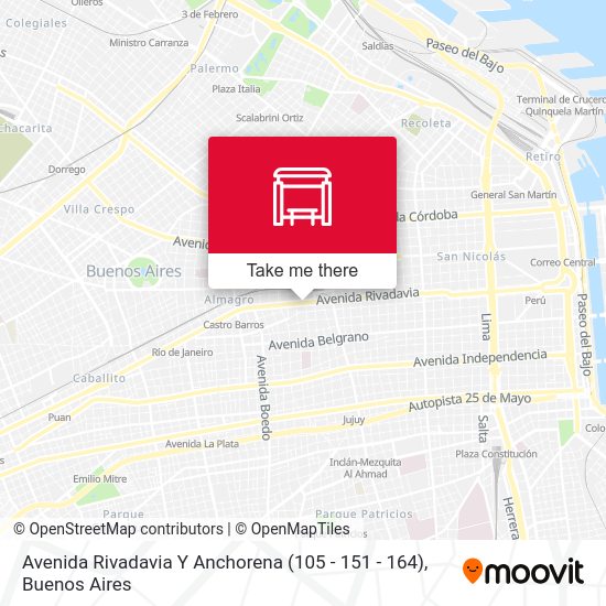 Avenida Rivadavia Y Anchorena (105 - 151 - 164) map