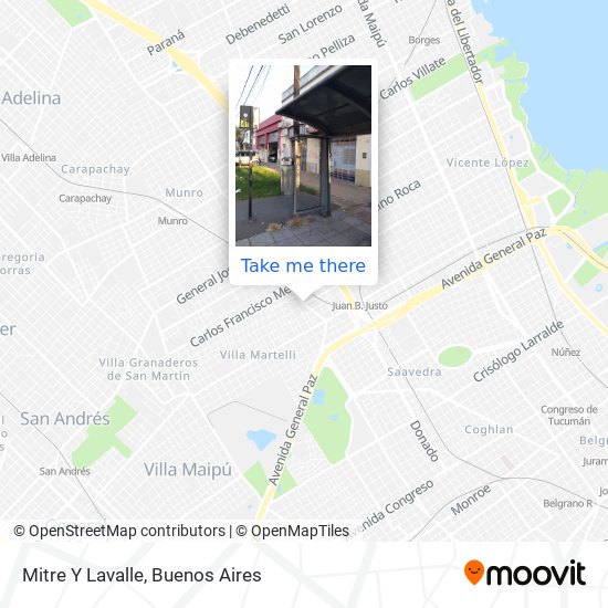 Mapa de Mitre Y Lavalle